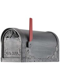 Floral Curbside Mailbox in Swedish Silver.